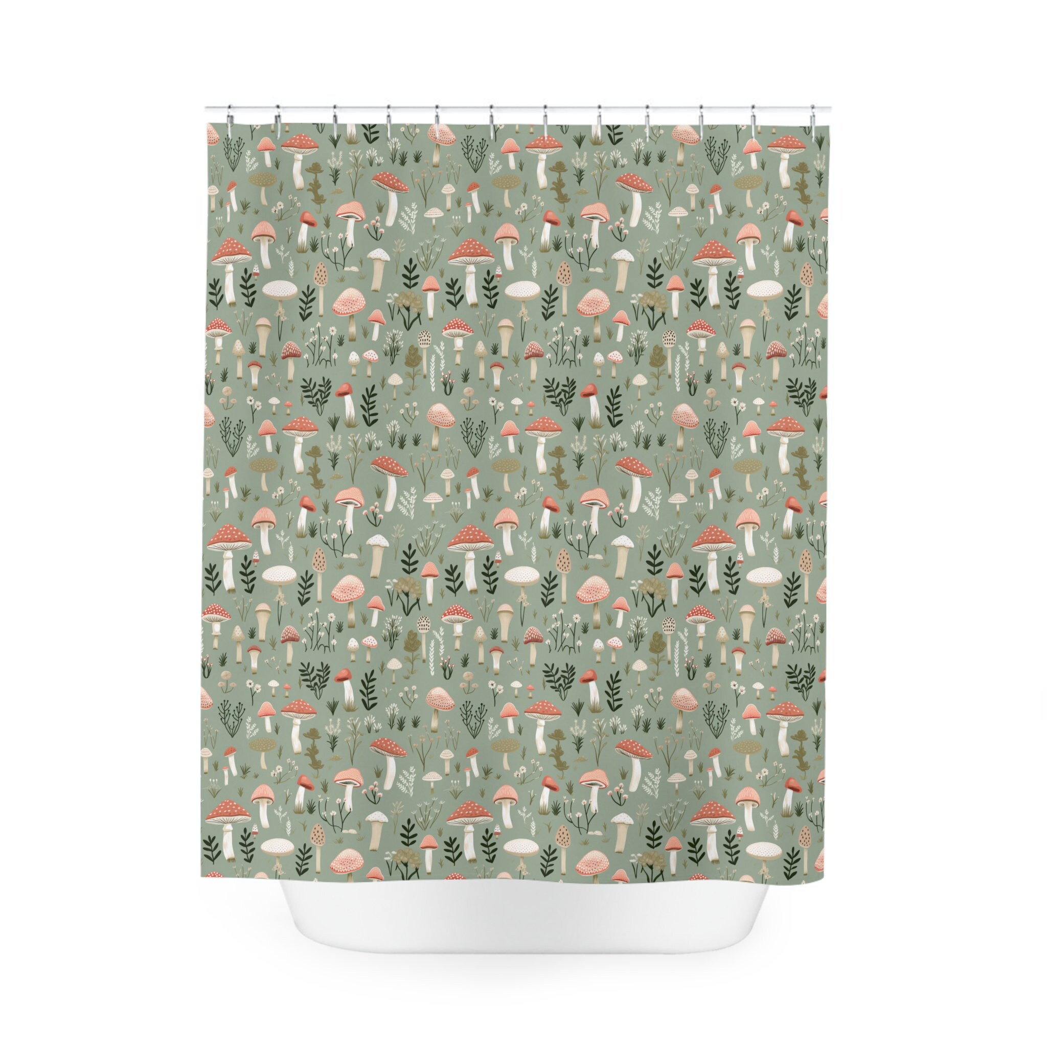 Mushroom Shower Curtain - Etsy