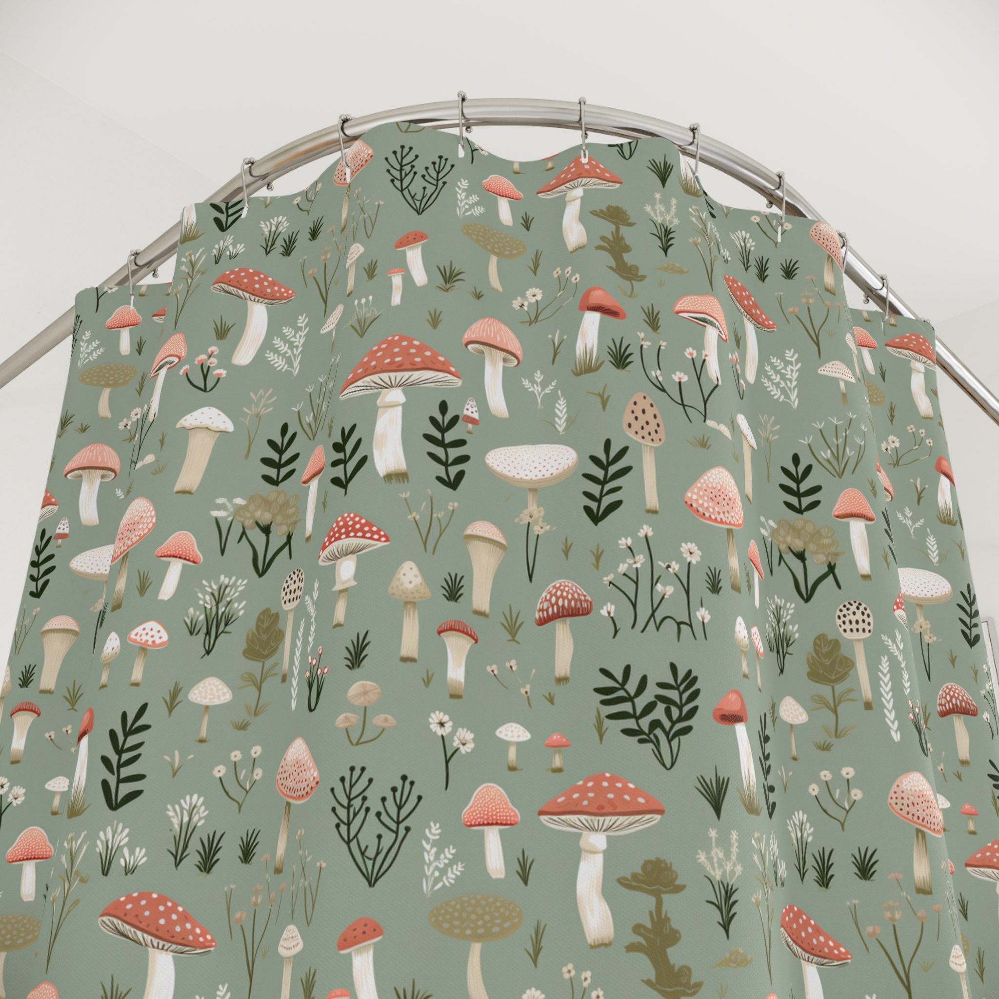 Mushroom Shower Curtain - Etsy