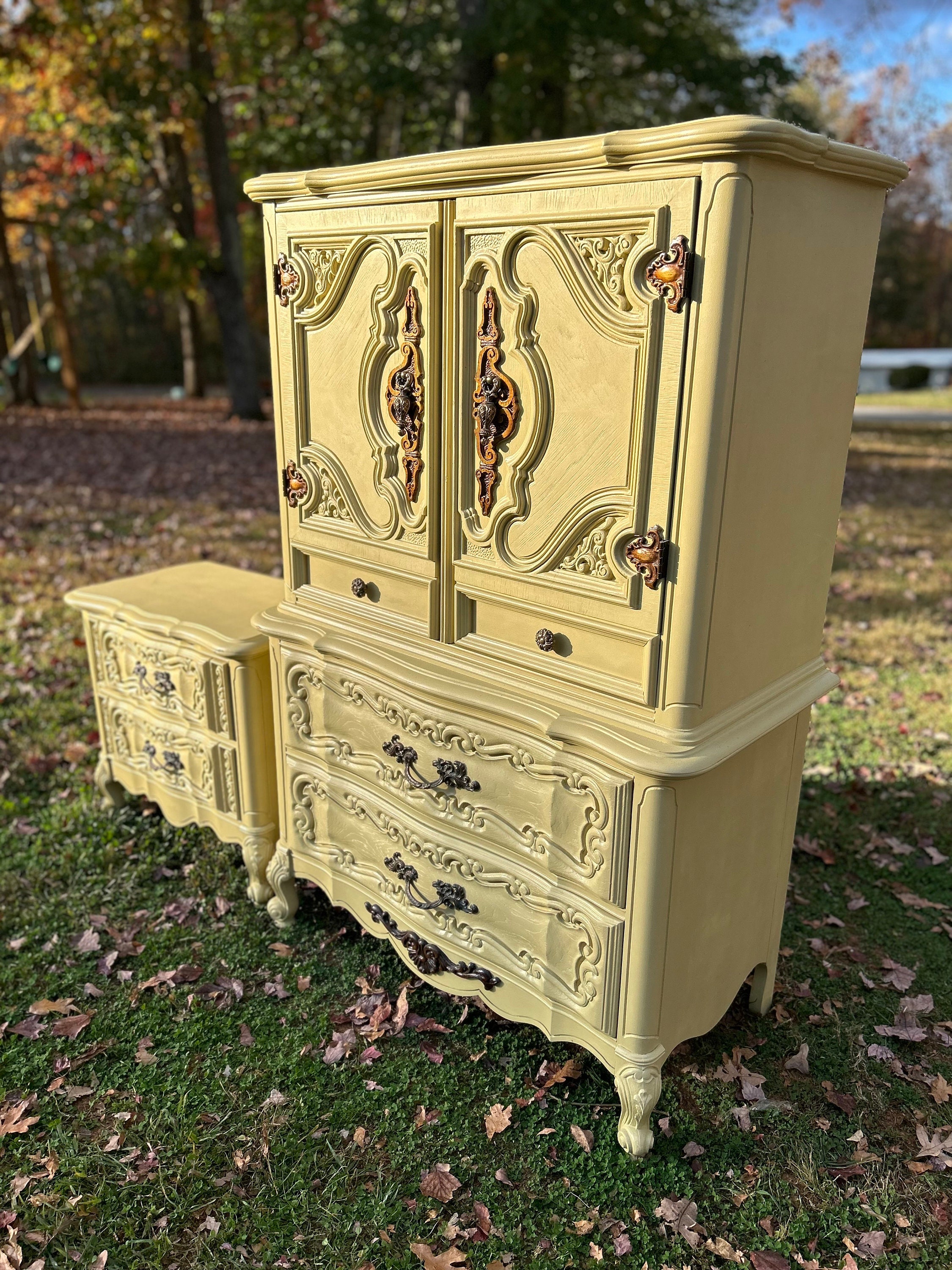 Available Choose Your Color French Provincial Tallboy Chest of Drawers and Nightstand Dresser Etsy