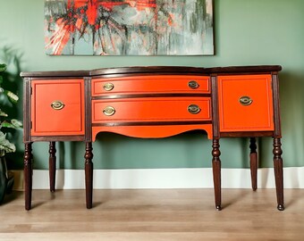 Hepplewhite Style Buffet Traditional Sideboard Credenza