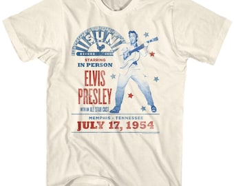 Vintage Elvis-T-shirt | Klassiek shirt met rocklegende | Elvis-muziek-T-shirt
