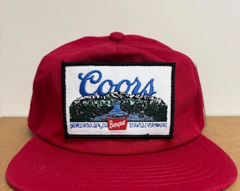 Originele Coors patchwork-hoed | Vintage truckerpet | Verstelbare hoed met brouwerijlogo | Retro geïnspireerde trucker