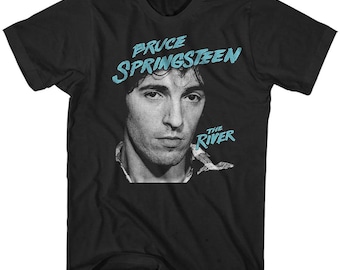 Bruce Springsteen The River Rock T-shirt | T-shirts met muziek uit de jaren 80 | Origineel uniseks katoenen T-shirt | Cadeau voor muziekliefhebbers