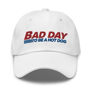 Bad Day to be a Hot Dog Embroidered Snapback Hat I Classic Dad Hat I Baseball Caps for Summer