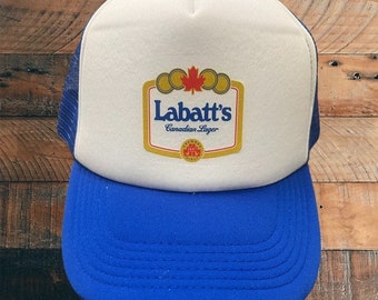 Gelimiteerde originele Labatt's Canadian Lager truckerpet | Vintage klassieke mesh-snapback | Aangepast cadeau voor hem
