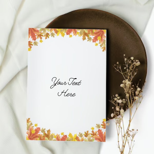 FALL Template | Autumn Stationery Template | Any Occasion Printable Template | 5x7| 8x10| Fall Itinerary Template Instant Download | DIY