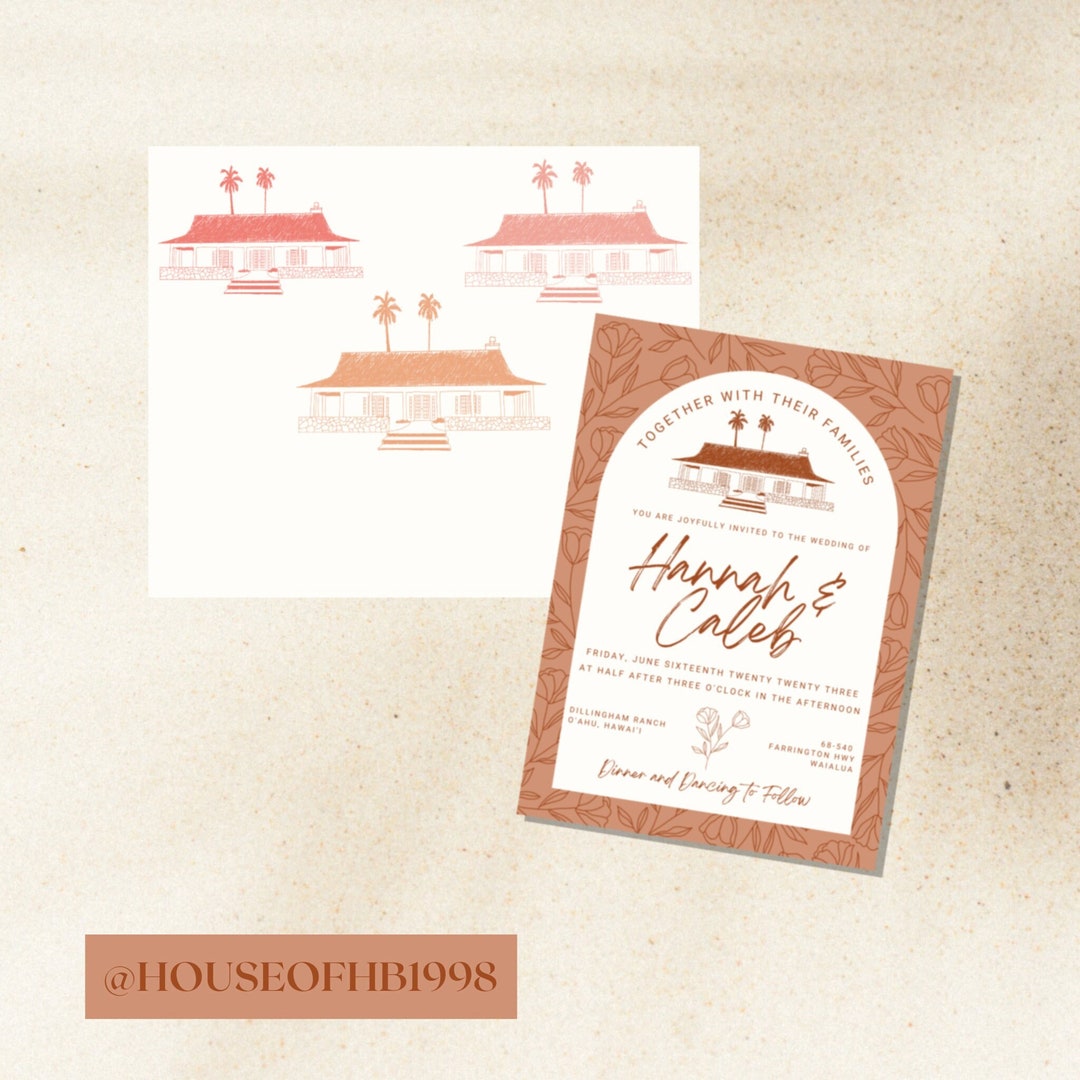 Custom Wedding Venue Illustration | Hand-drawn for Wedding Invitations ...
