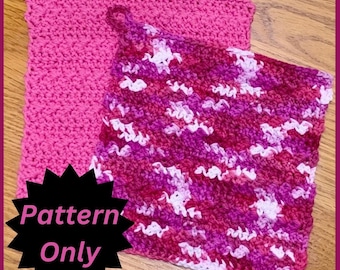 Patrón de crochet para toallita texturizada