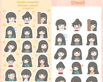 Kimi Ni Todoke Sawako Sticker Sheet | Gloss Sticker Sheet