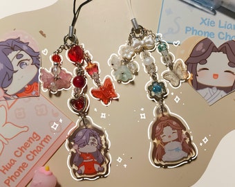 Heaven Official's Blessing (TGCF) Phone Charms | Xie Lian | Hua Cheng + Free Stickers