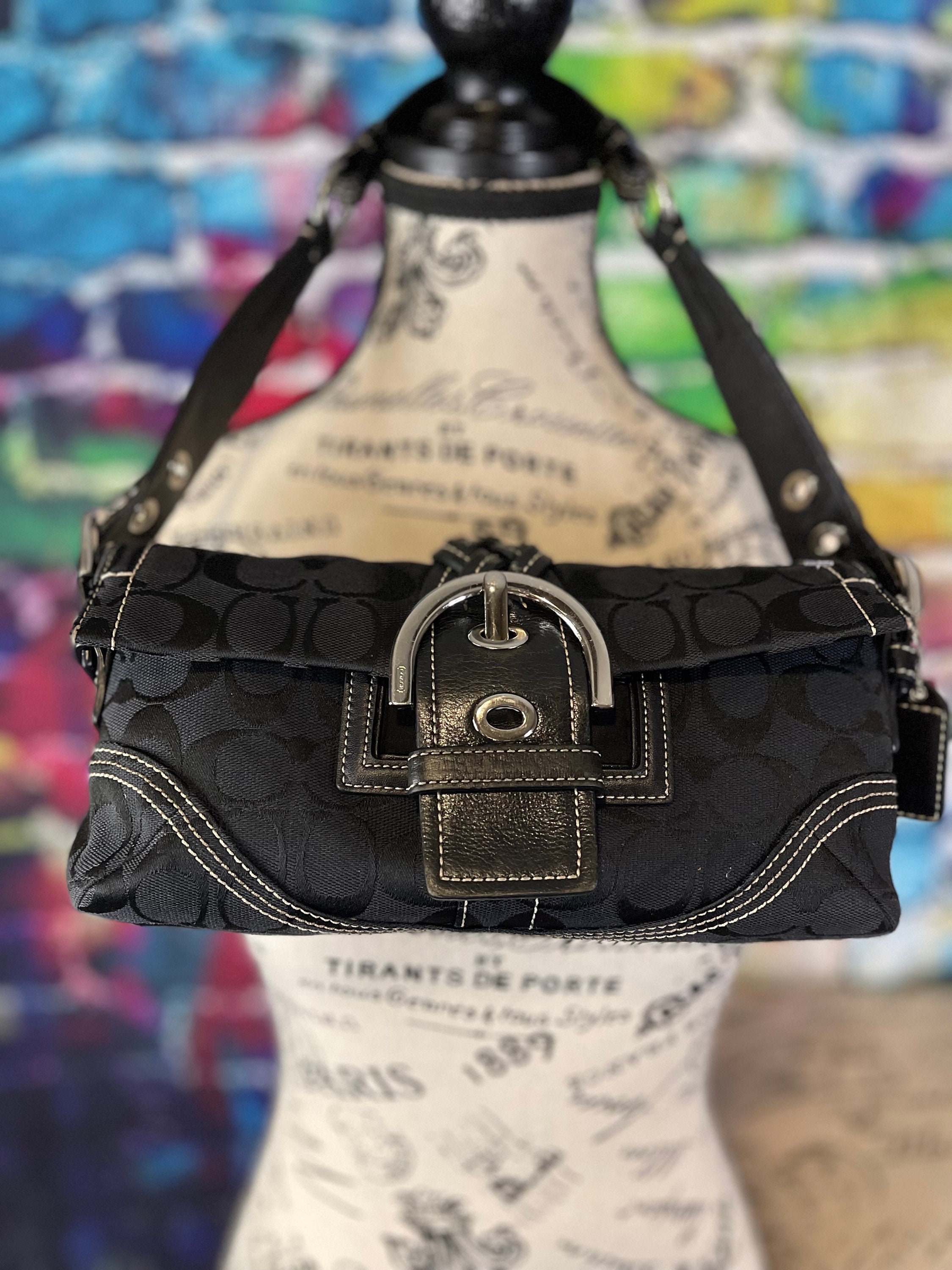 2005 Coach Black Soho Signature Bag With Tag - Etsy