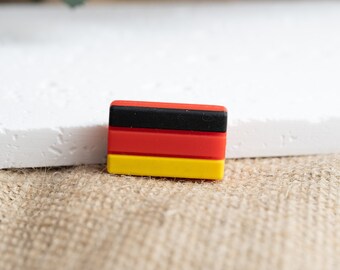 Germany flag silicone focal bead, Germany flag focal silicone, country flag silicone bead, beaded pen, silicone focal bead for pen