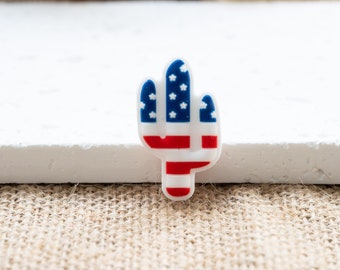 Cacti plant flag pattern silicone focal bead, a piece of cacti  focal silicone, plant silicone bead, beaded pen, silicone focal bead for pen