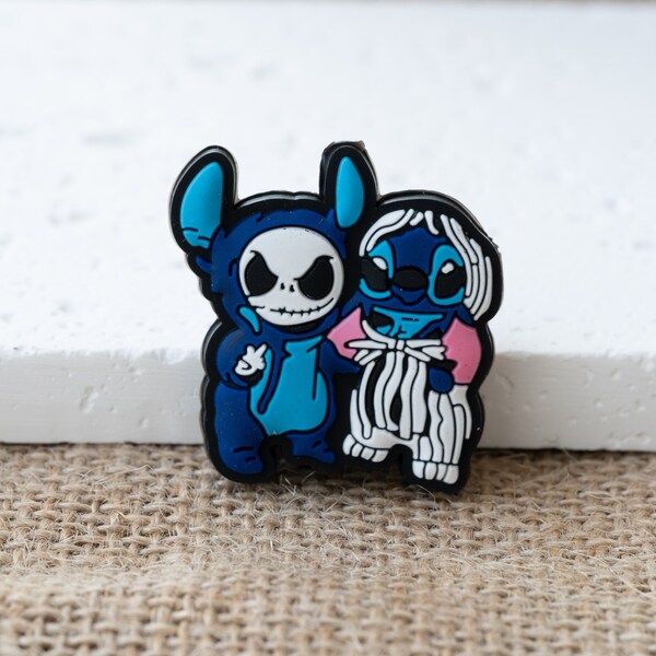 Stitch Jack carton character silicone focal bead, Stitch Jack silicone bead, beaded pen,  silicone focal bead for pen