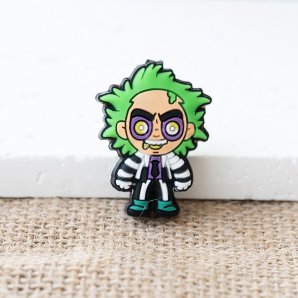 Horror Beetle juice silicone focal bead, character silicone bead, beaded pen,  silicone focal bead for pen