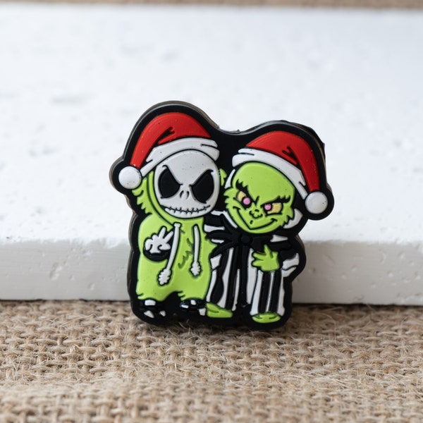 Jack Grinch silicone focal bead, Christmas silicone bead, beaded pen,  silicone focal bead for pen