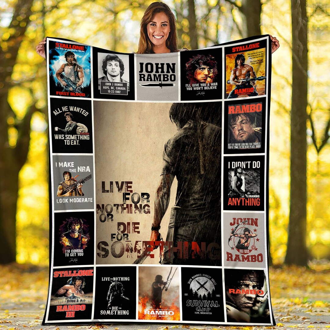 John Rambo Moive Lovers Fleece Blanket Quilt Rambo Lovers Etsy