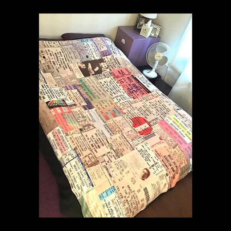 Bruce Springsteen Ticket Stub Blanket Etsy