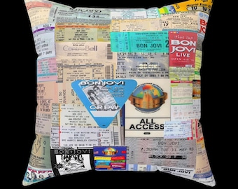 BON JOVI Ticket Stub Pillow