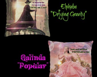 Wicked Movie Pillow (Defying Gravity & Popular)