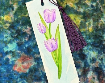 Marcador de livros Tulipa Pintado à Mão