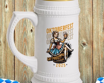 2025 Oktoberfest Beer Stein Mug German Beer Festival Mug Bavarian Brewery Tankard Oktoberfest Party Cup Beer Lover Gift Oktoberfest Souvenir