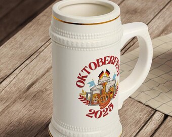 2025 Oktoberfest Beer Stein Mug German Beer Festival Mug Bavarian Brewery Tankard Oktoberfest Party Cup Beer Lover Gift Oktoberfest Souvenir