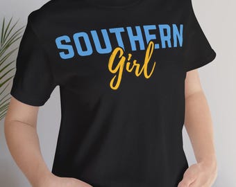 Camiseta sureña para chica. Camiseta sureña. Regalo sureño. Camiseta sureña para mujer. Top sureño para ella. Orgullo sureño. Envío exprés.