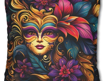 Elegant Mardi Gras Pillow Cover Masquerade Mardi Gras Home Decor Mardi Gras Throw Pillow Mardi Gras Party Mardi Gras Gift for Mom