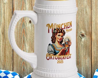 2025 Oktoberfest Beer Stein Mug German Beer Festival Mug Bavarian Brewery Tankard Oktoberfest Party Cup Beer Lover Gift Oktoberfest Souvenir