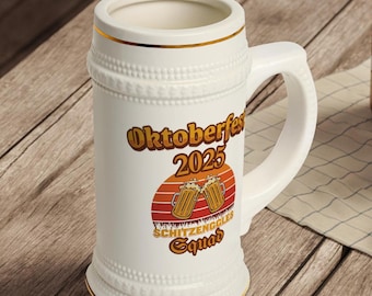 2025 Oktoberfest Beer Stein Mug German Beer Festival Mug Bavarian Brewery Tankard Oktoberfest Party Cup Beer Lover Gift Oktoberfest Souvenir
