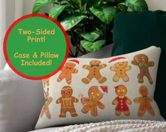 Gingerbread Man Christmas Pillow Gingerbread Man Pillow Christmas Home Decor Custom Christmas 2023, Gingerbread Decor Gingerbread Lover Gift