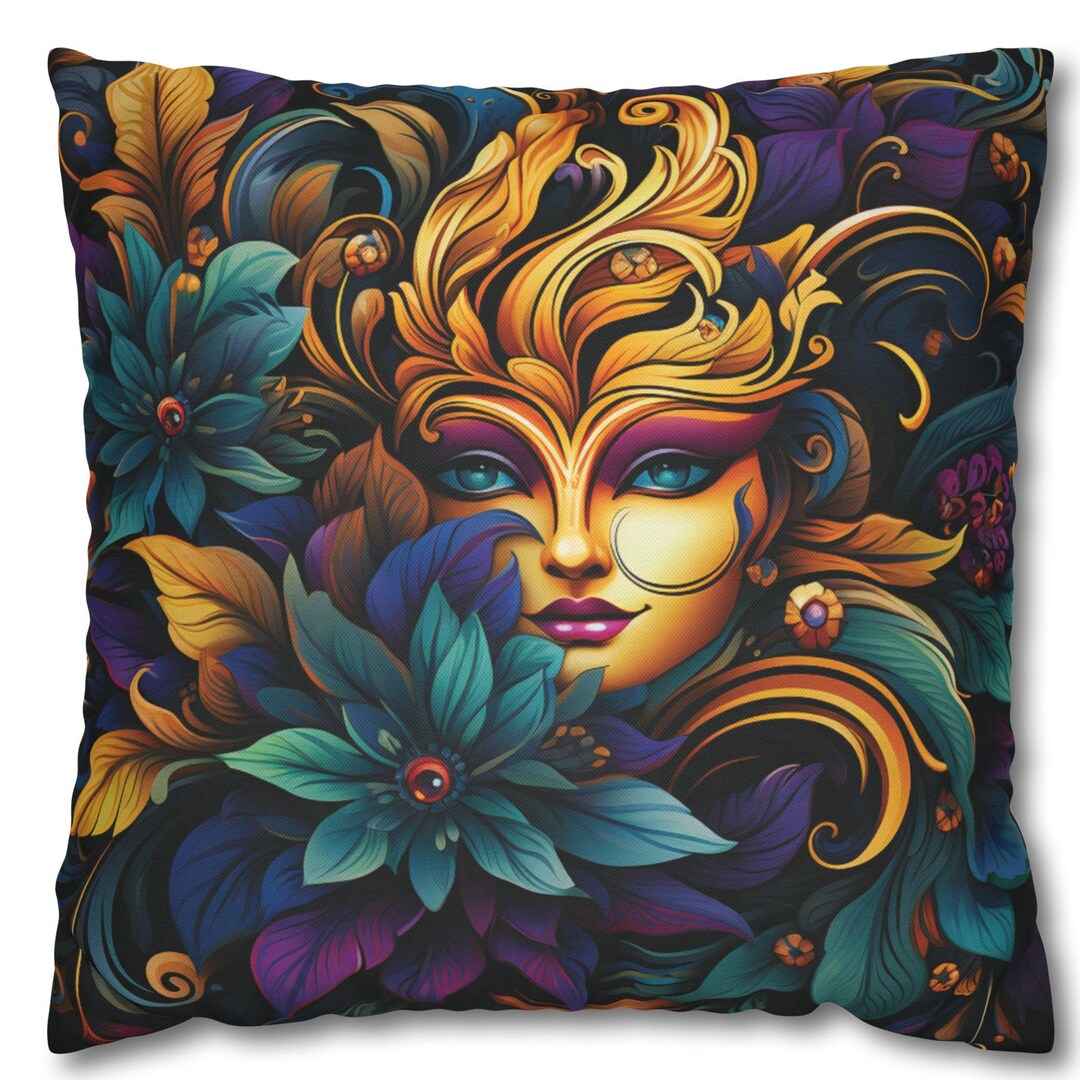 mardi gras throw pillow covers
