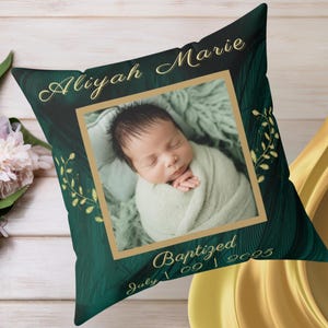 Personalized Baptism Pillow for Girls Boys Baptism Gift Christening Gift Baby Girl Room Decor Boy Custom Baptism Keepsake Pillow Christian