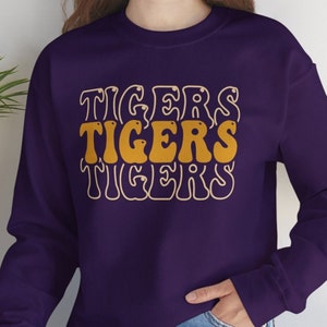 Tigers Crewneck Sweatshirt Tigers Fan Gear, Tigers Fan Gift Tigers Shirt, Tiger Mom, Tigers Dad, Tiger Shirt for Men, Tigers Shirt for Women