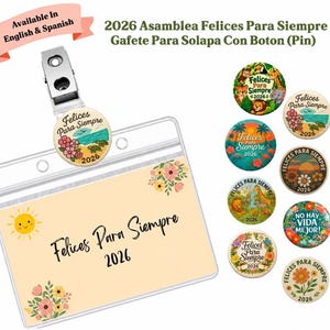 2026 Eternal Happiness Convention Ausweishalter, JW Regions-Anstecknadel, PVC-Clip
