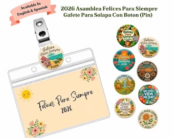 2026 Eternal Happiness Convention Badge Holder, JW Regional Assembly Pin, PVC Clip