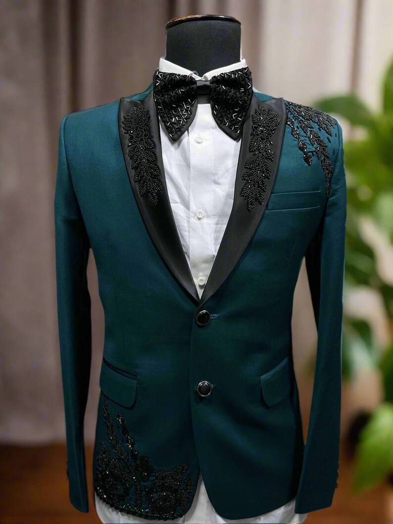 Men's Teal Blue Fashion Tuxedo For Men main image 0
