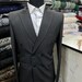 MANZINI GQ300 2-Piece Slim-Fit Men's Rhinestone Pattern Double Breast Tuxedo Suit Red (In Store) (48R 50R 52R ONLY) (FINAL SALE)