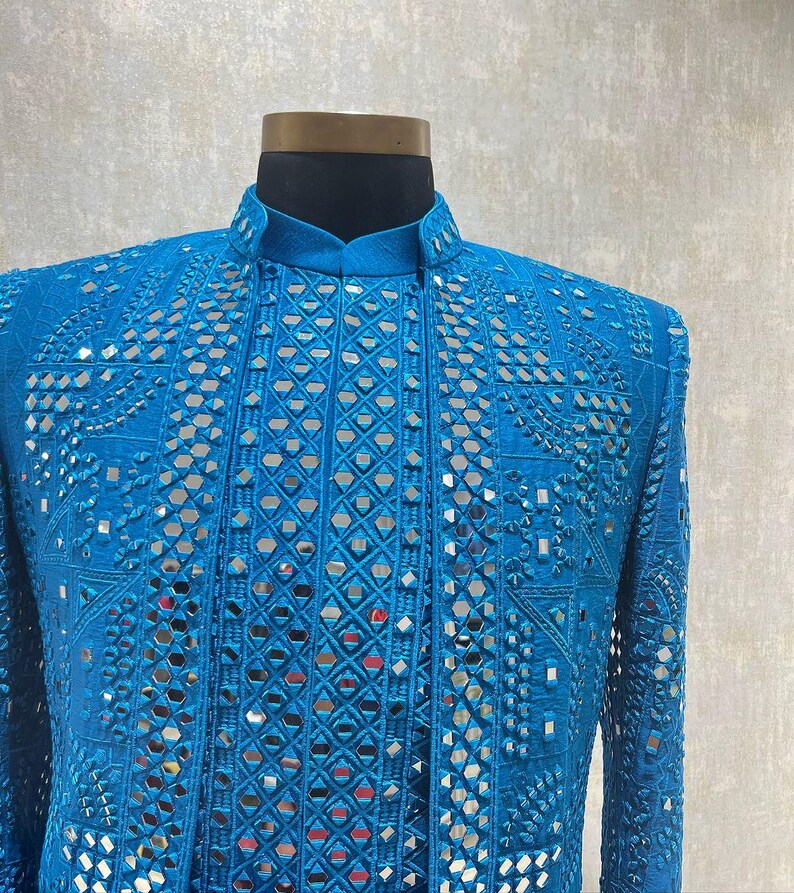 close-up of mirror embroidery on jacket – Kph Outfits