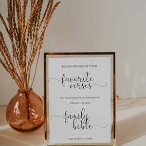 Wedding Bible Guest Book Sign Template, Please Sign Our Bible, Favorite ...