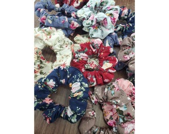 Handmade Floral Mini Scrunchie | Hair Accessories | Small | Hair Tie | Gift ideas for her