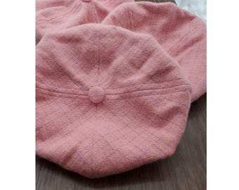 Crochet Fruit Beret Hat • Pink & Red Strawberry, Blueberry  display picture 3