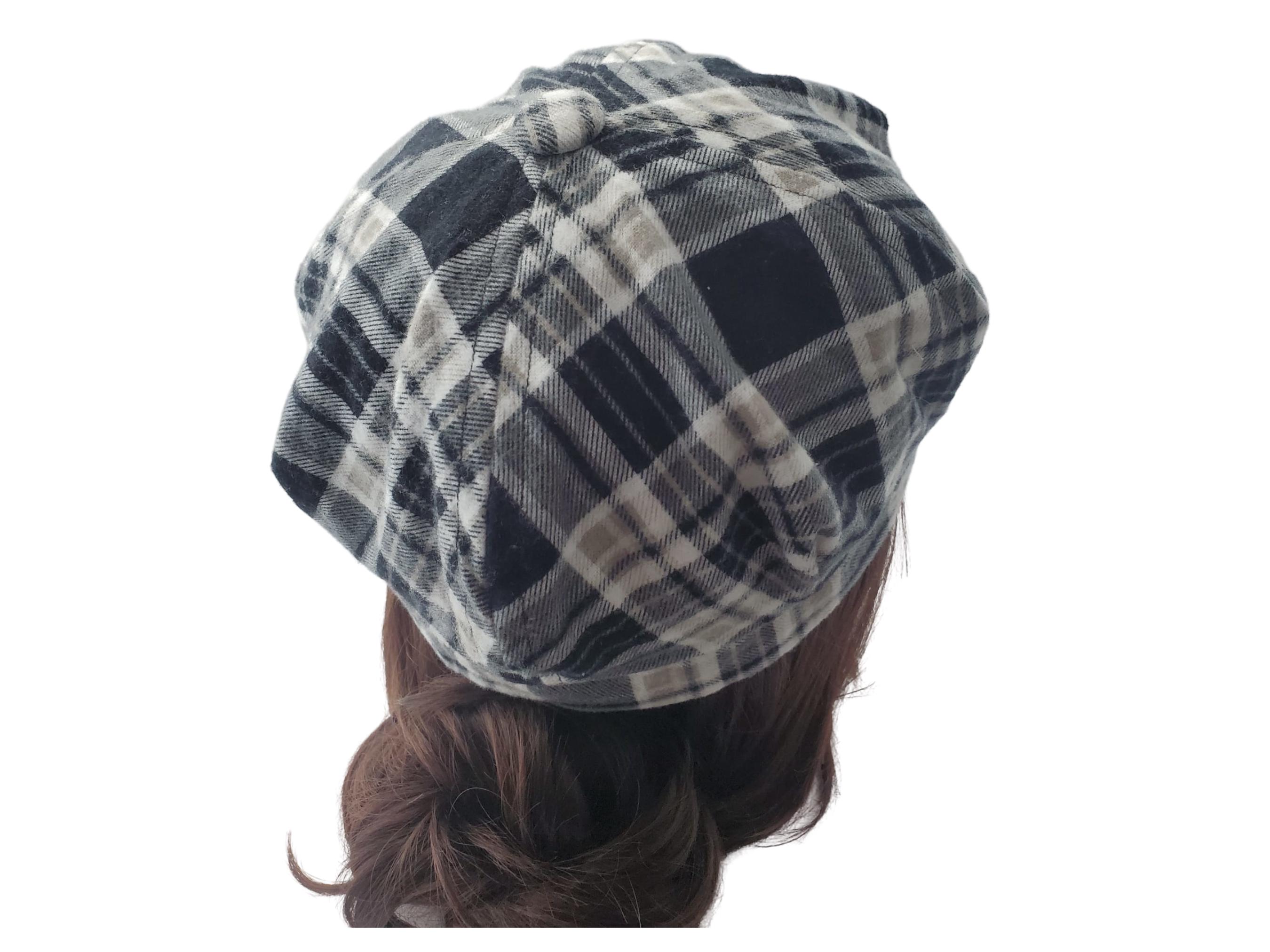 Handmade Tartan Plaid Beret Hat | Women