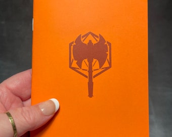 Barbarian Mini Notebook with class symbol