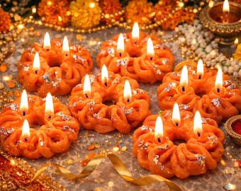 Hand made Scented Mithai Candle | Imarti | Decor and Wedding Gift - Set of 2 | Indian Sweets