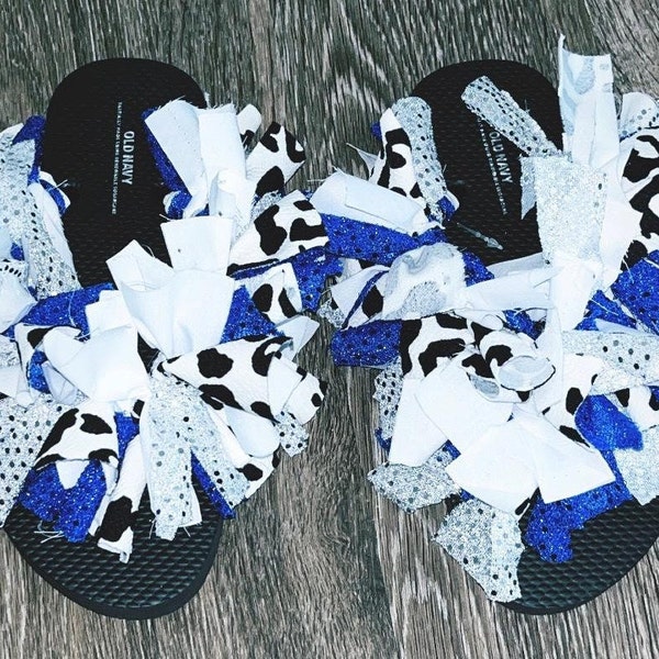 personalized flip flops and cheer bows