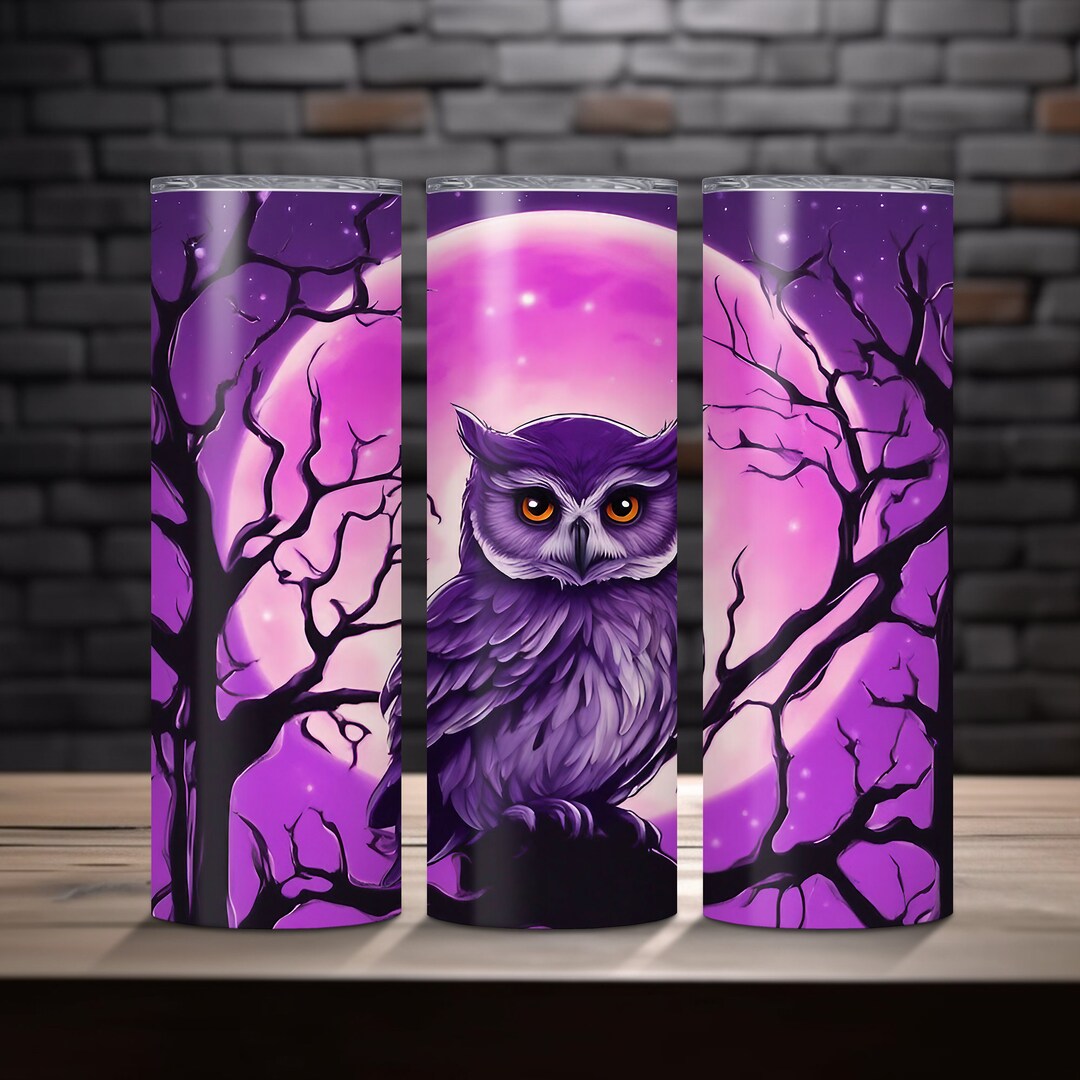 Owl 20 Oz Skinny Tumbler Sublimation Design Digital Download PNG PDF ...