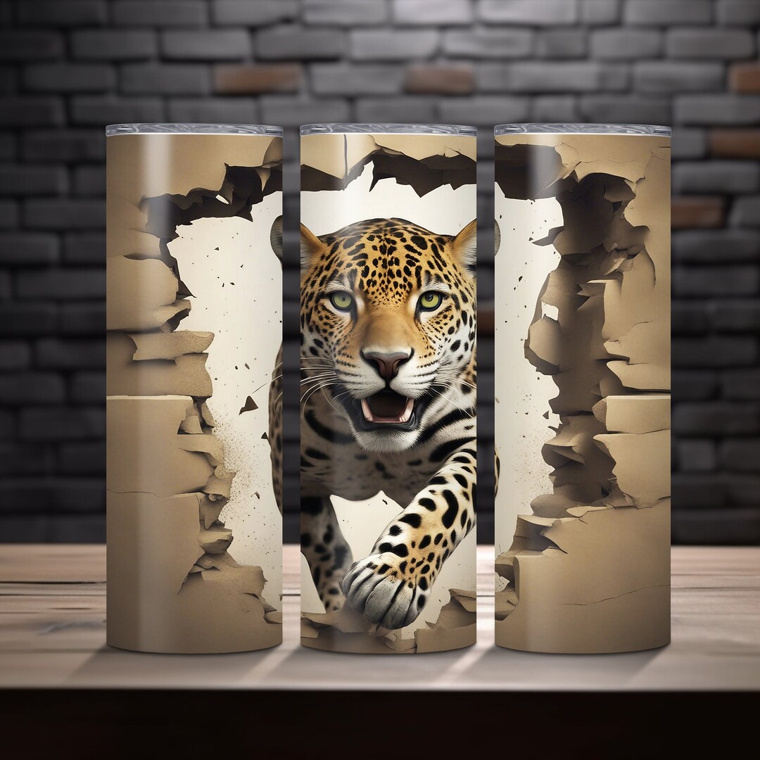 Cheetah 20 Oz Skinny Tumbler Sublimation Design Digital Download PNG ...