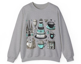 Breakfast at Tiffany's Sweaters Turquoise Gift Audrey Sweatshirts Classic pullover Girls Brunching Weekend Sweaters  Womens Tops